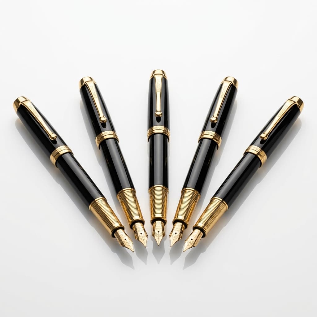 Luxury pens with custom company logo engraving.