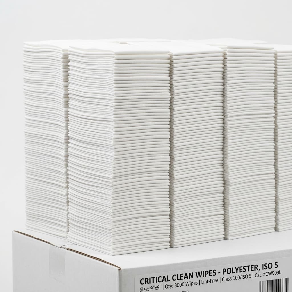 Lint-free cleanroom wipes for high-tech manufacturing.