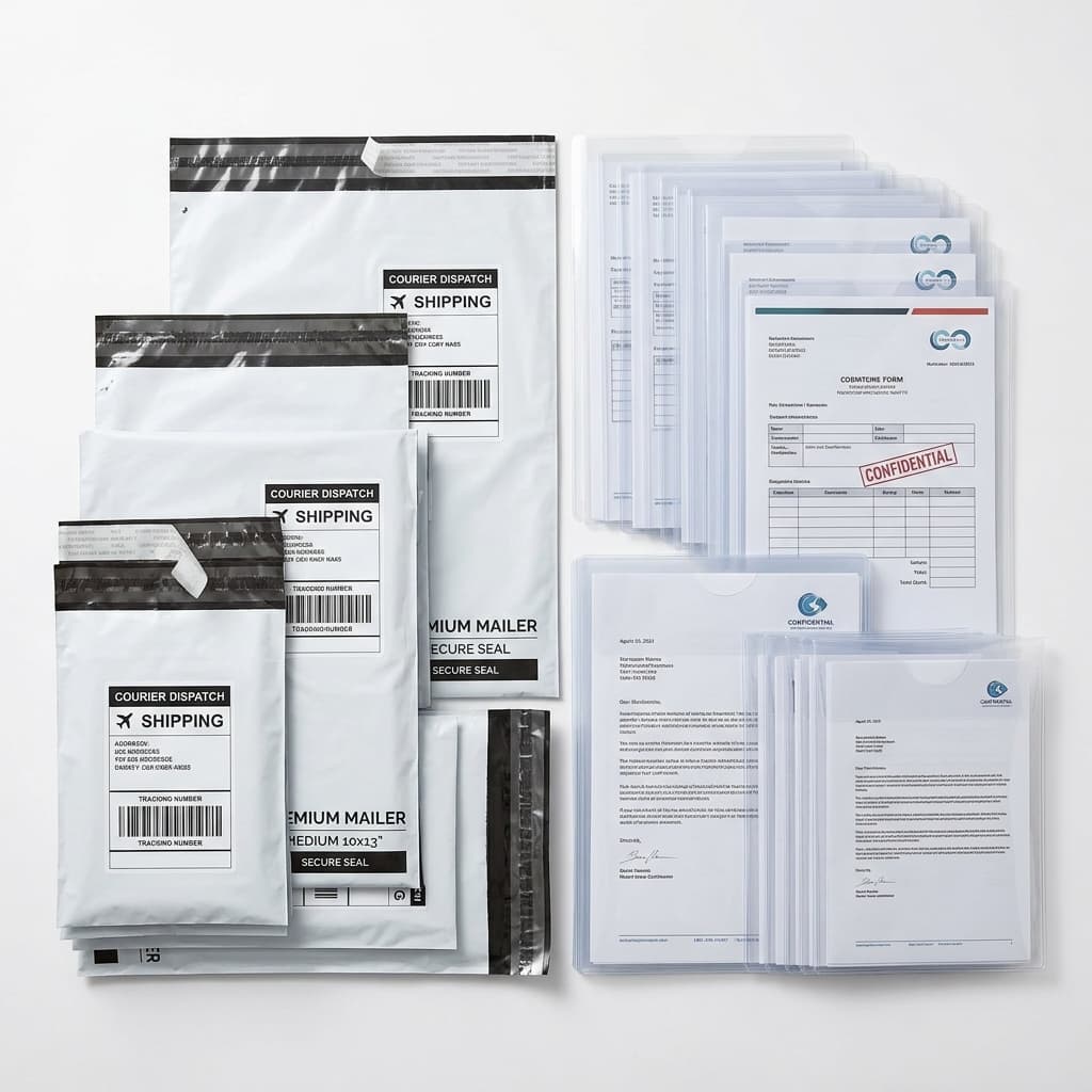 Durable courier covers for office use from a stationery supplier Chennai.