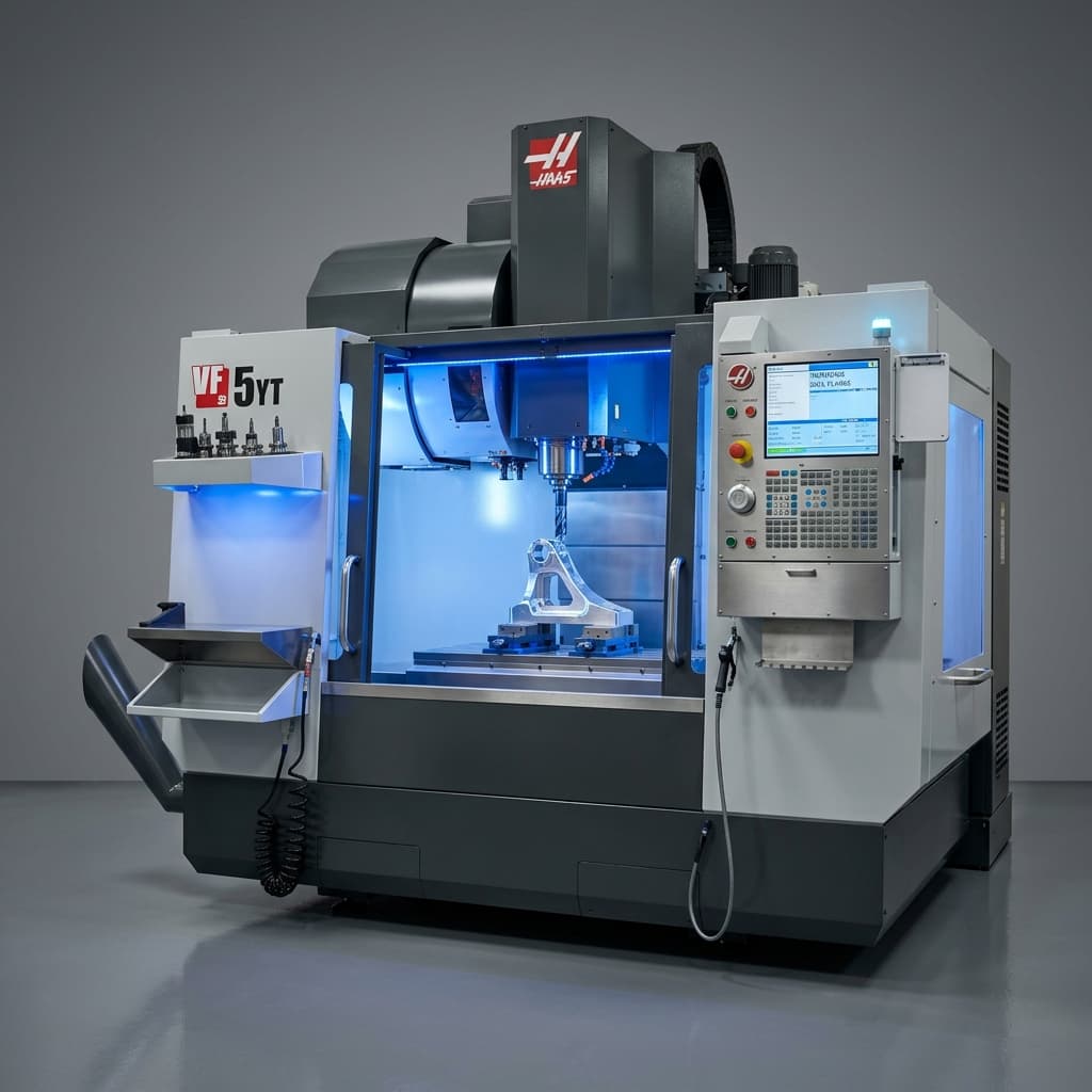 High-precision CNC machining center for metal fabrication.