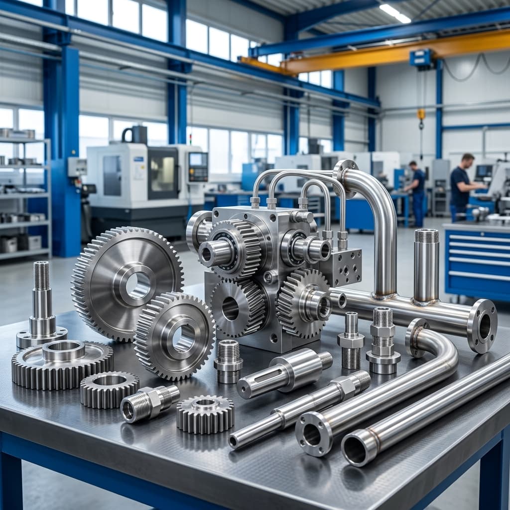 High-grade stainless steel precision components.