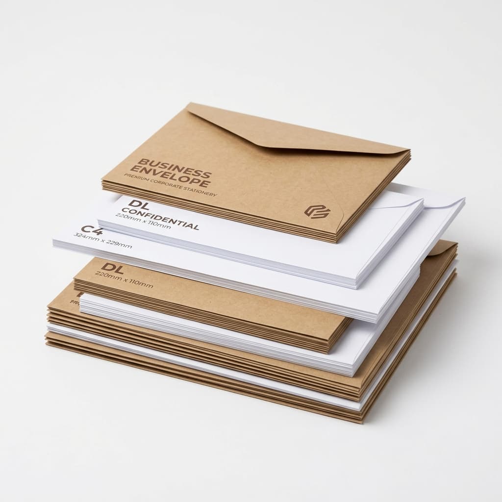 Standard office envelopes from a stationery supplier Chennai.