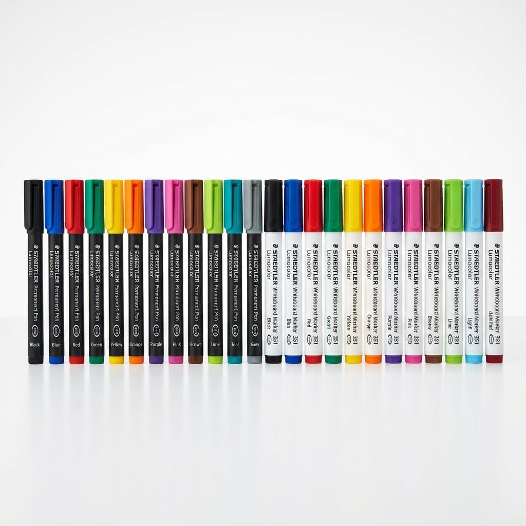 Industrial-grade whiteboard markers from a stationery supplier Chennai.