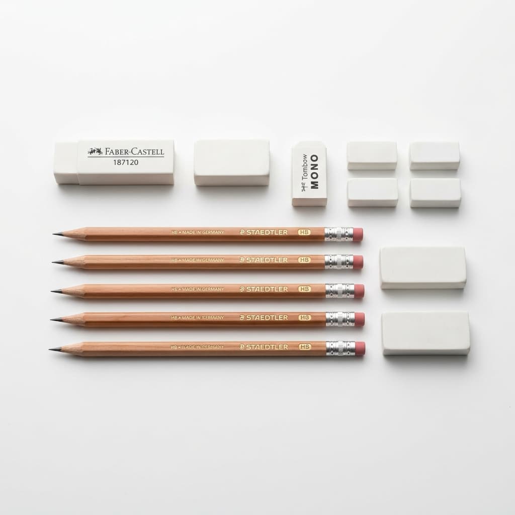 High-quality HB pencils and erasers from a stationery supplier Chennai.