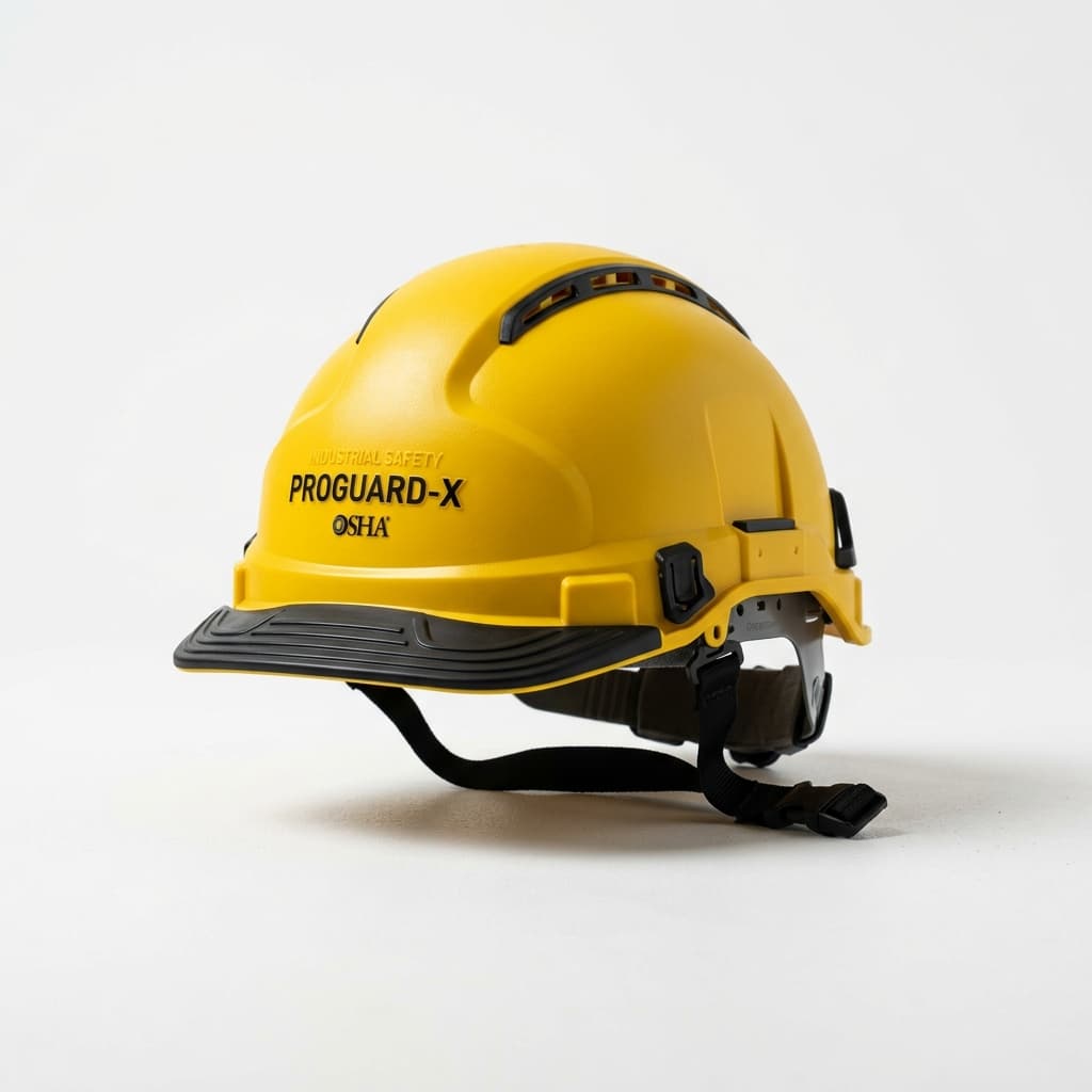 Industrial safety helmets for construction and factory sites.