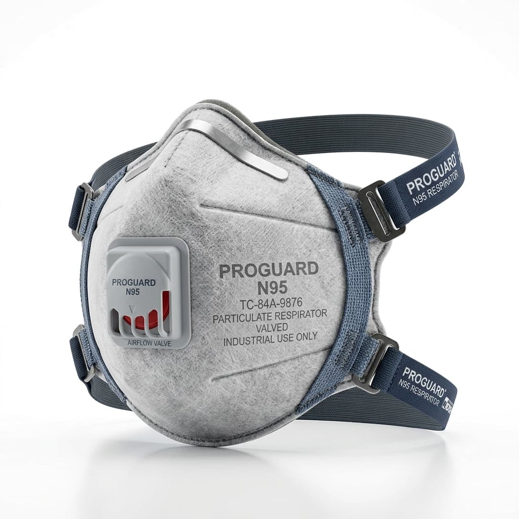 Industrial air filtration face masks and N95 respirators.