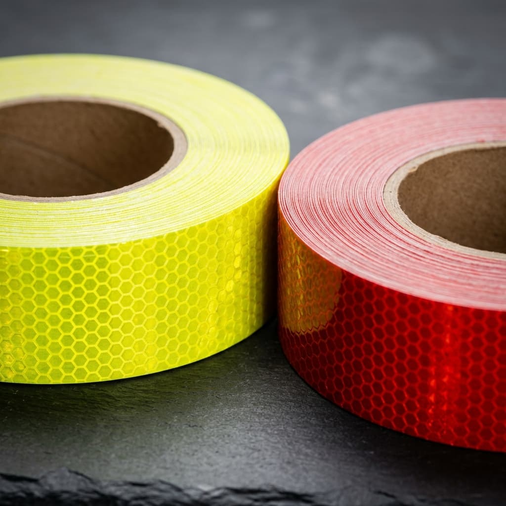 Industrial-grade reflective stickers for vehicle safety.