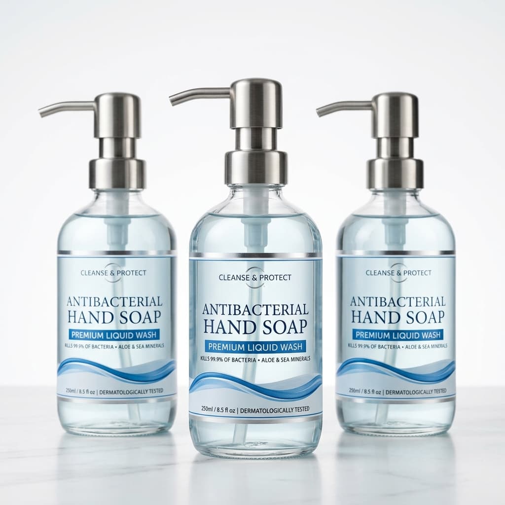 Anti-bacterial corporate hand wash from a housekeeping material supplier in Chennai.