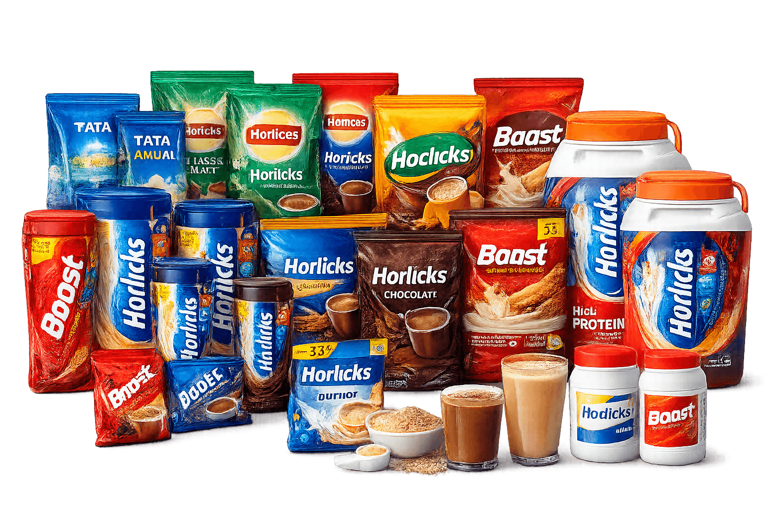 Health drinks for corporate pantry inventory.