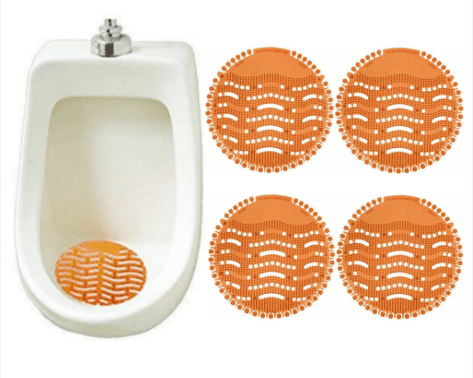 Long-lasting urinal screens from a housekeeping material supplier in Chennai.